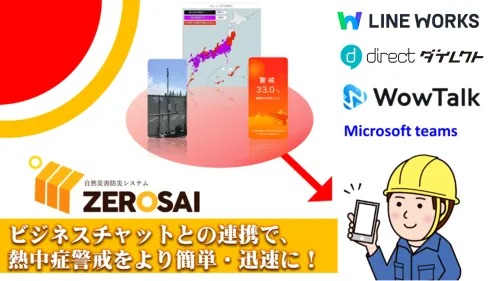 熱中症に関する情報をビジネスチャットで自動通知